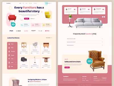 Furniture Shop eCommerce Website UI
