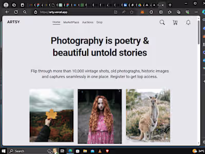Artsy is an online marketplace that showcase vintage shots. 