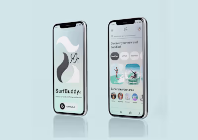 UI Design concept for Surf Buddy 
