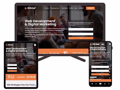 Redesigned enleaf on WordPress—enhanced site speed, UX, and ...