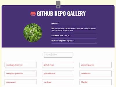 GitHub Repo Gallery