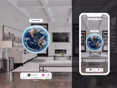 Merge HoloGlobe - Mobile and VR UI Design
