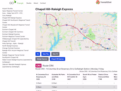Simple Transit Site