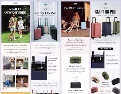 July Luggage | Email Designs