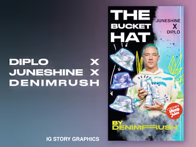 Diplo x Juneshine x Denimrush Promo Graphics