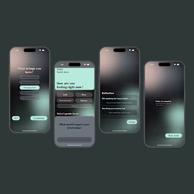 UI/UX & Product Design for Mental Wellness App Concept