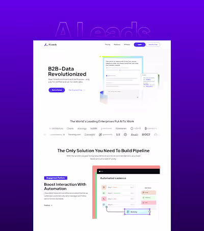 AI Automation Website: ALeads