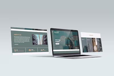 Maadi for Development & Construction landing page on Behance