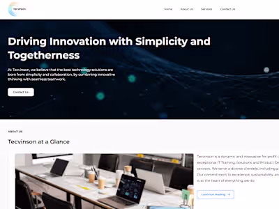 Tecvinson – Full-Stack Web App with Node and React.js