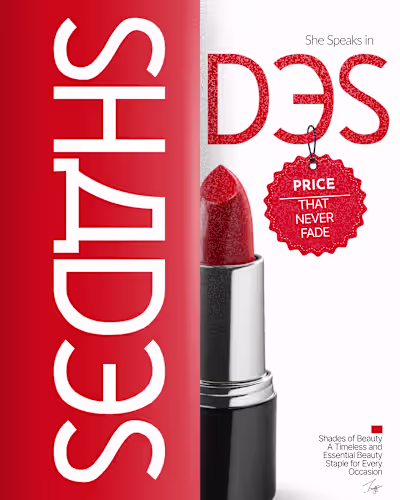 Typography Exploration Clean and minimalist Poster for Lipst...