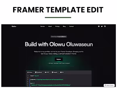 Framer Template Edit for Portfolio