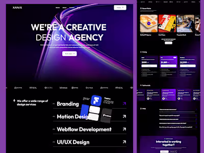 Webflow Agency Template Homepage |
