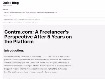 Quick Blog