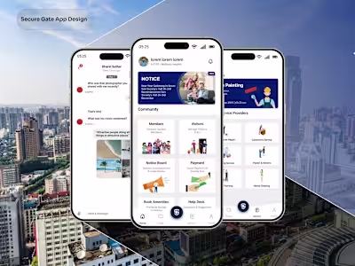 Secure Gate Mobile App Design