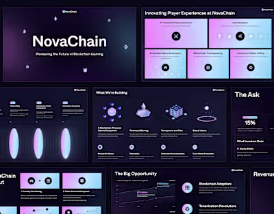 Presentation for a Blockchain Gaming Startup