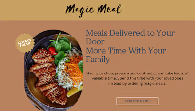 Sales Page for Meal Delivery Program