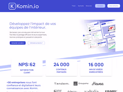 Website design Komin.io