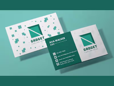 Tech Theme Business Card Design 
