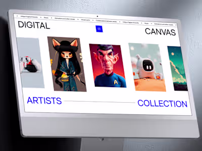 NFT Crypto Web Site UX/UI design