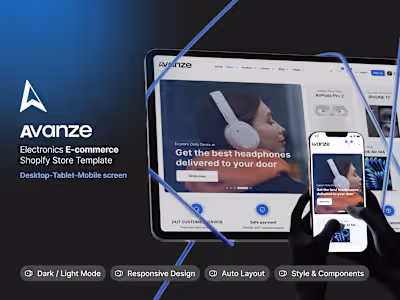 Avanze Electronics E-commerce UI Kit
