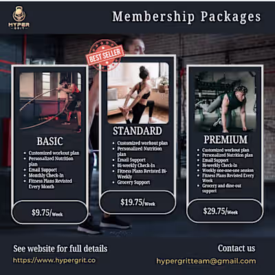 Poster for fitness website