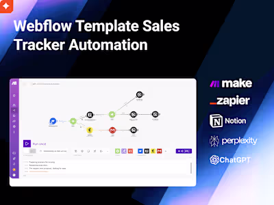 Webflow Template Sales Tracker Automation 