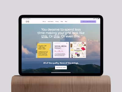 Content on Demand Framer Website