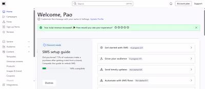 Klaviyo flows and integretion