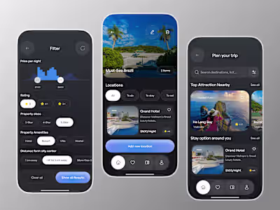 Travel Planner Mobile App UI/UX Redesign