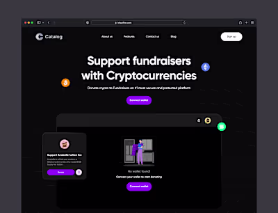 Fundraiser landing page