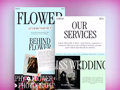 Flower - Photography Agency Website