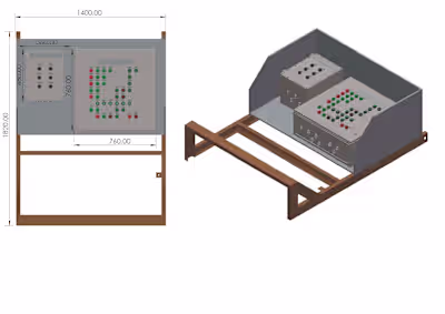 
Assembly of control boards on a base.