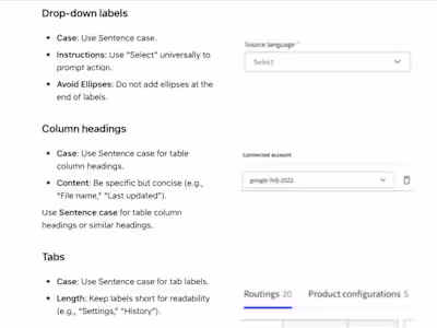 UX writing style guide