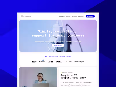 Tekk Support Website Design and Development