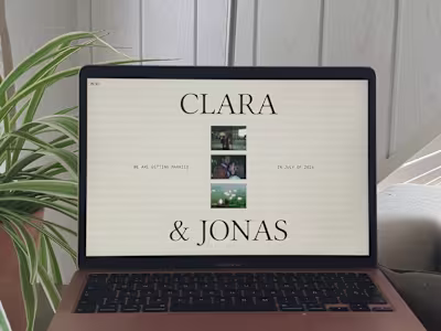 I just launched my first website template!! It's a wedding i...