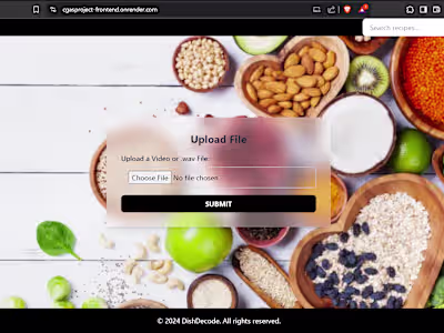 Dish Decode- Flask Based API for Recipe Extraction from video