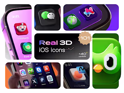 Real 3D iOS icons 