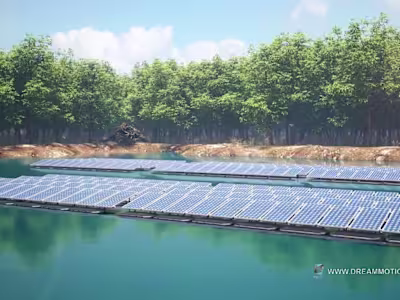 Industrial 3D Animation: Floating Solar Cells