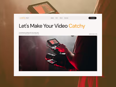 Catchy Project | Framer Landing Page Design & Development