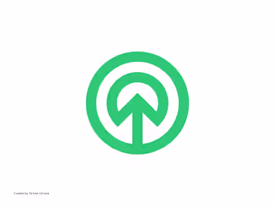 Minimalist Tree Logo – Green Circular Nature Symbol