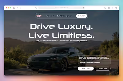 Hero section exploration for Sammie... what do you think?