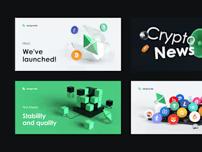 SwapRoute. Crypto Banner Design