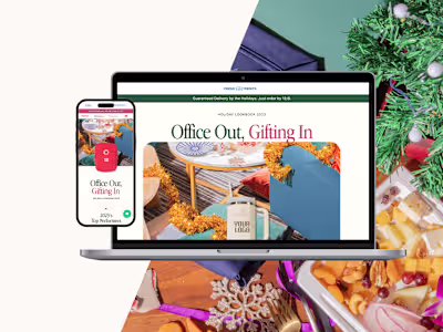 Fresh Prints Holiday Lookbook Landing Page
