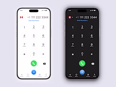 Dialer App — Minimal Mobile UI for Smart Communication