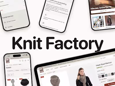 Knit Factory E-commerce Redesign