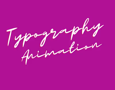 typography animation :: Behance