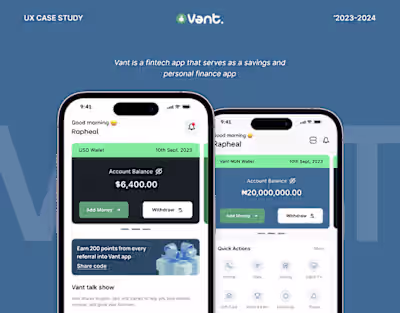 Vant App - Fintech Case Study