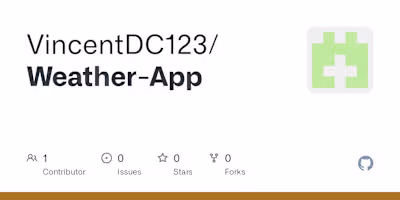 GitHub - VincentDC123/Weather-App