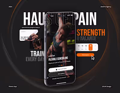 PROGRESS TRACKING APP | FITNESS APP | SPORT | UIUX