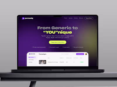 Personiq - AI Powered Video Personalization Tool - Peace Badejo